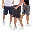 Kit 3 Bermudas Masculina Tactel Liso Academia Treino com Bolso – Traseiro Clássico