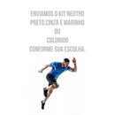 Kit Shorts Bermuda + Camiseta Fitness Corrida MASCULINA ALGODÃO 303 – Preto+Cinza Black