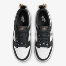 Dunk Low Black/White – Metallic Confortável